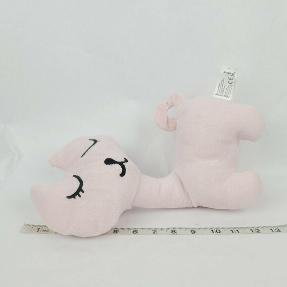 Kellytoy Cat 13 in Plush Pink Kitty Pillow Long Neck Closed Eyes Stuffed Animal - Picture 5 of 5